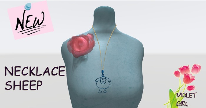 [VIOLET GIRL] NECKLACE SHEEP BLUE