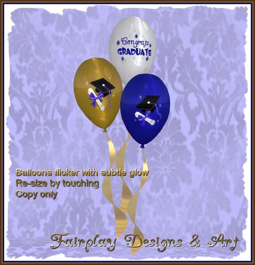 ~Congrats Graduate~ Balloon Cluster Plain Gold COPY