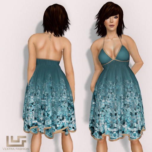 *VEXTRA FASHION* "Margarita" Halter Dress - Blue