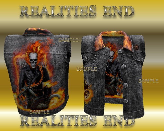  Ladies Rider Mesh Denim Vest