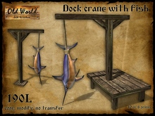 Dock crane with swordfish - Old World - Rustic Furniture - Medieval decoration