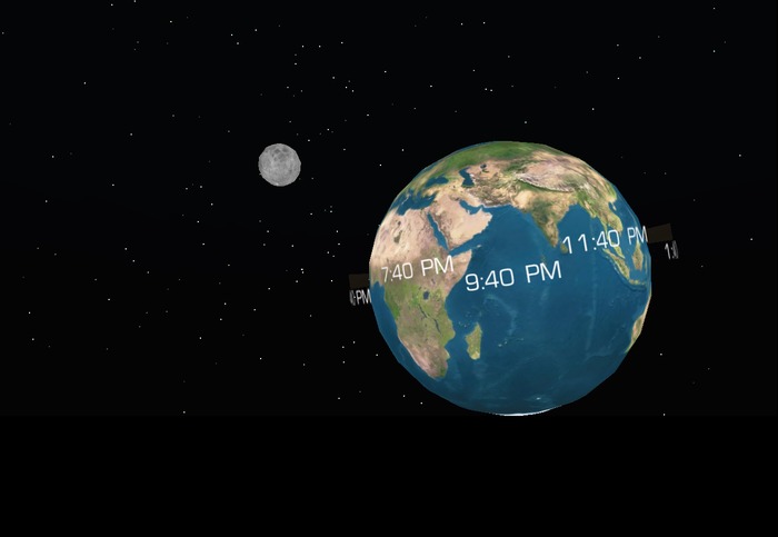 Globe With Time Zone Clocks