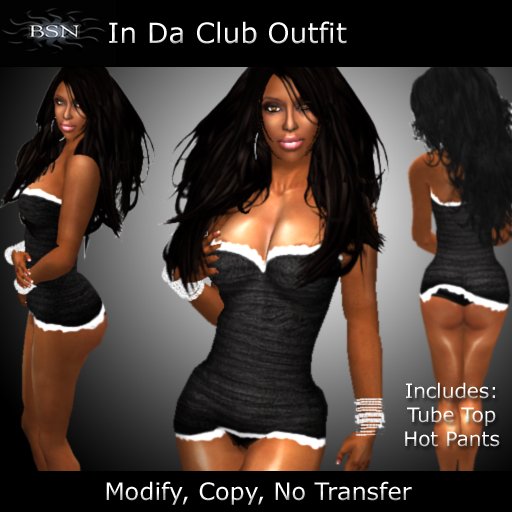 BSN In Da Club Outfit - Black
