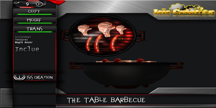 Barbecue de Table Full Perm