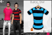 .:: shirt Cestar Button - Blue and Dark Blue ::.