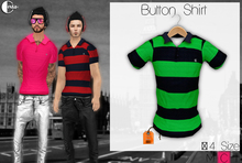 .:: shirt Cestar Button - Green and Dark Blue ::.