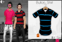 .:: shirt Cestar Button - Black and Blue ::.