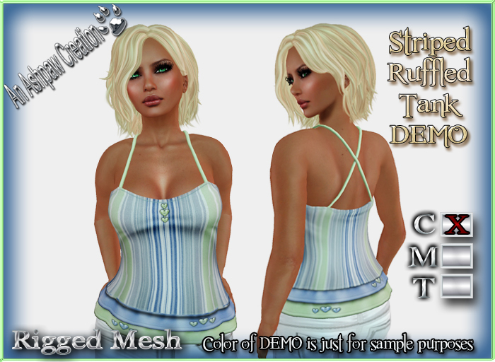 Striped Tank (Rigged Mesh) Demo