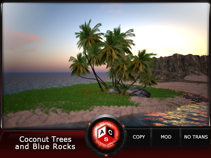 ACS Coconut Trees and Blue Rocks