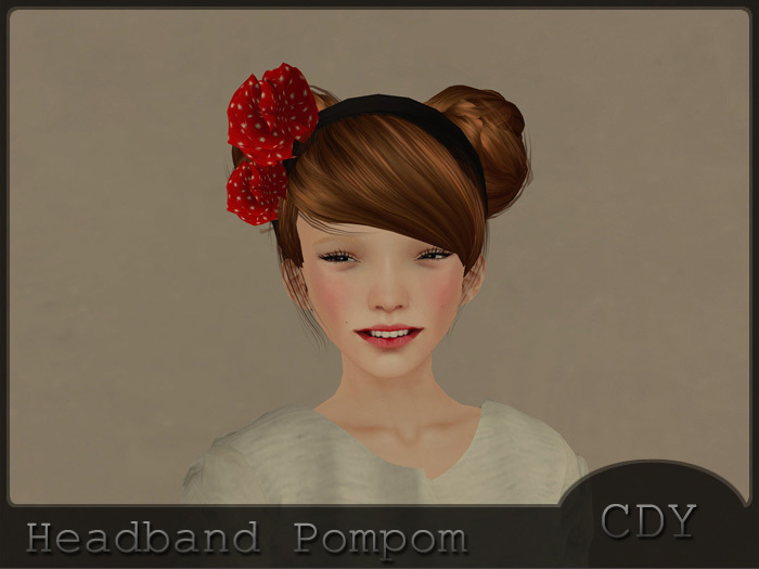 CDY [Headband] Pompom(red)
