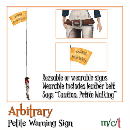 >A< Caution: Petite Walking Flag