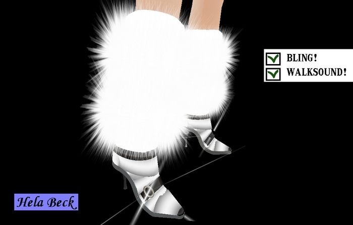 .:*CE*:. White Flur Boots