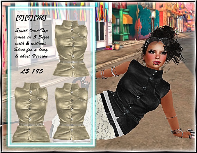 [I][I][M] - Swirl-Vest-Top Beige 