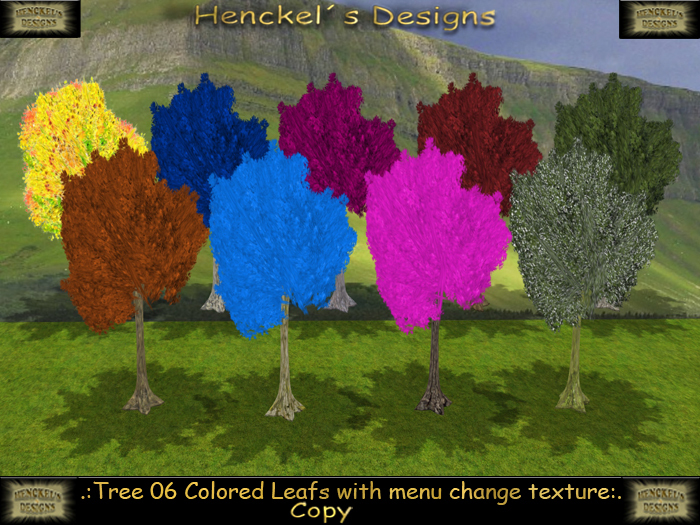 .:Tree 06 Colored Leafs with menu change texture:.