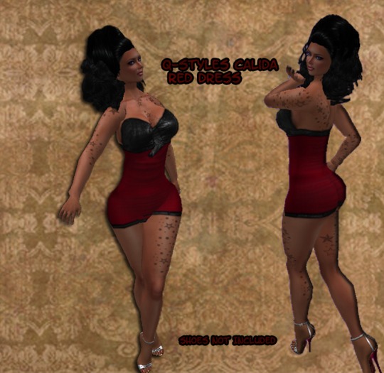 Q-Styles Calida Red Dress