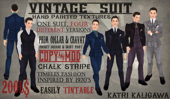Vintage Chalk Stripe Suit COPY/MOD