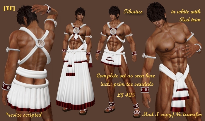 TIBERIUS -white with red trim(BOXED)