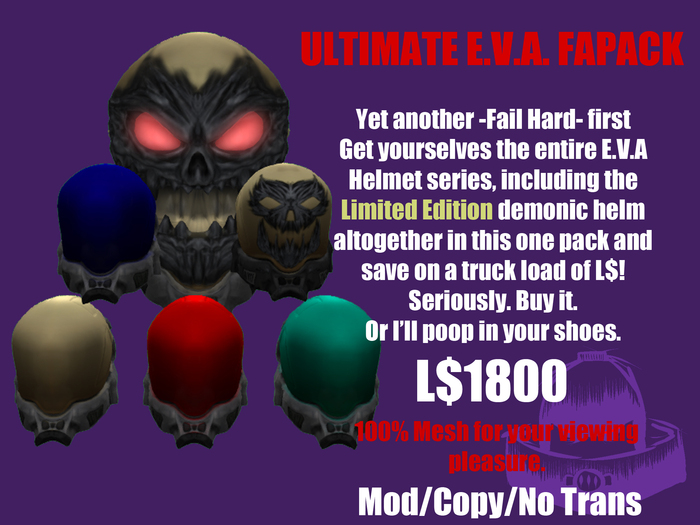 **SALE**E.V.A. Helmet - FAT PACK -[FHA]-