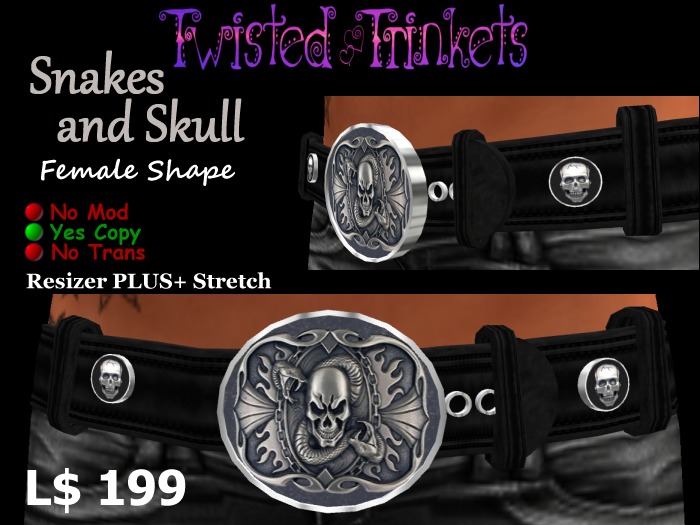 Belt Snakes and Skull (female)