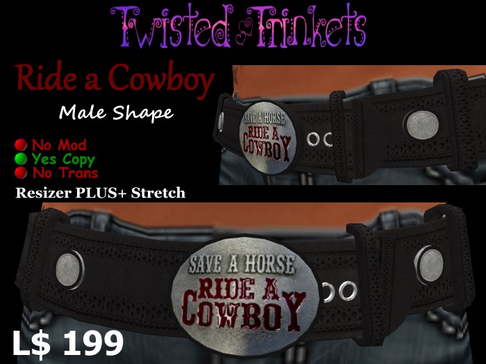 Ride a Cowboy Belt (male)