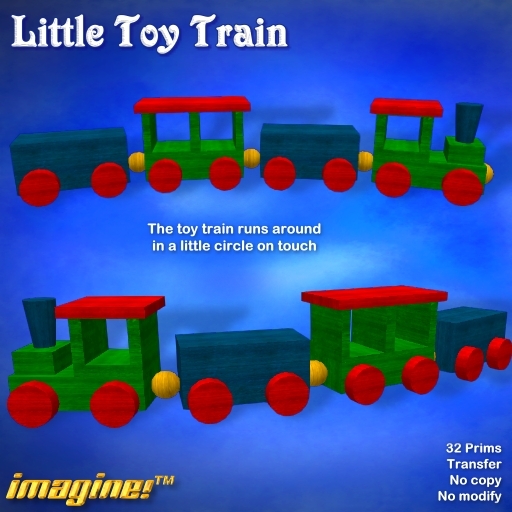 Second Life Marketplace Imagine! Creations Little Toy Train 30 OFF
