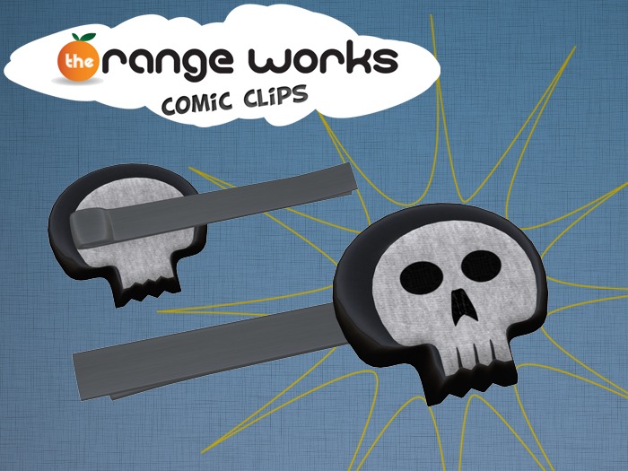Comic Clips Skull - White