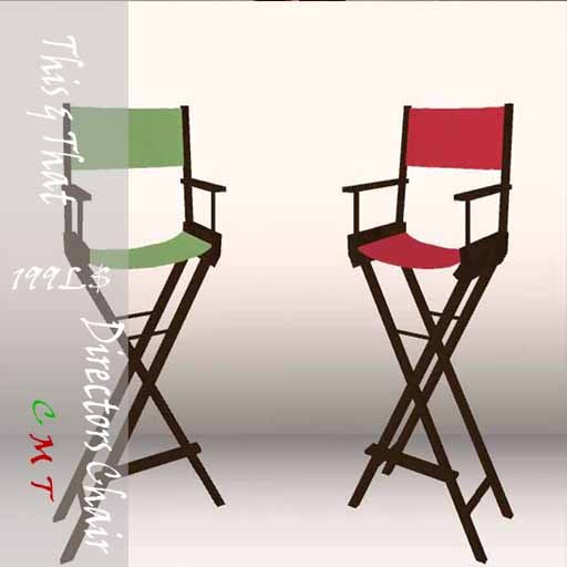 This & That Directors Chair Male & Female (Copy) (Boxed)