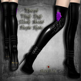 ~Black Arts~Thorns Purple Rose Thigh High Mesh Boots