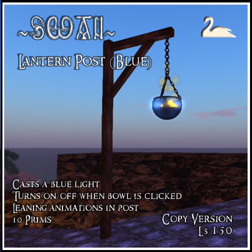 ~SWAN~ Lantern Post With Lean Poses (Blue, Copy)