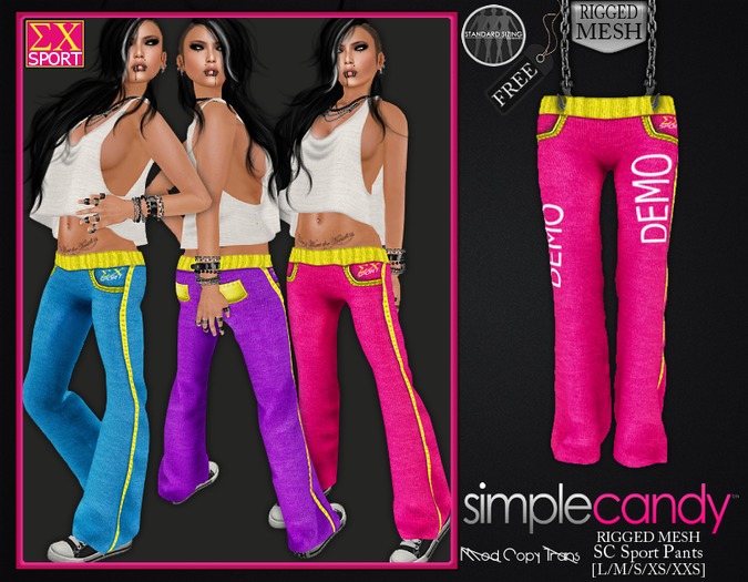 SimpleCandy - MESH SC Sport Pants [DEMO]