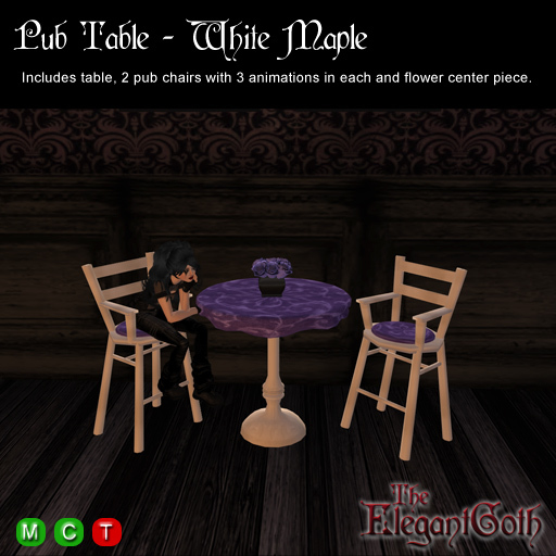 White Maple Pub Table and Chairs