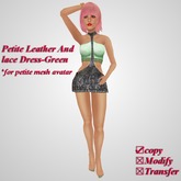 *Angel Rae's*Leather And Lace Dress-Green