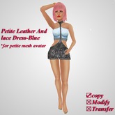 *Angel Rae's*Leather And Lace Dress-Blue