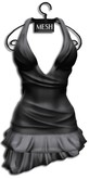 ((Crystal Line))Daisy Dress N-Black-MESH