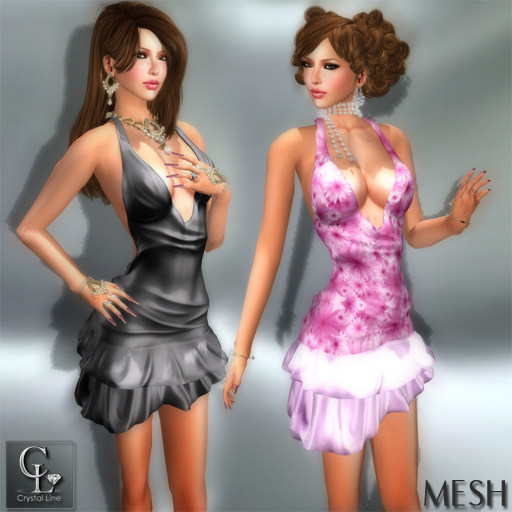 ((Crystal Line))Daisy Dress MESH"DEMO"