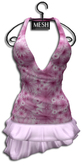 ((Crystal Line))Daisy Dress Pink-MESH