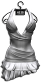 ((Crystal Line))Daisy Dress N-White-MESH