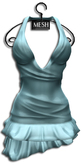 ((Crystal Line))Daisy Dress N-Aquablue-MESH