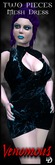 Dare Designs: Venomous - cyan mesh dress