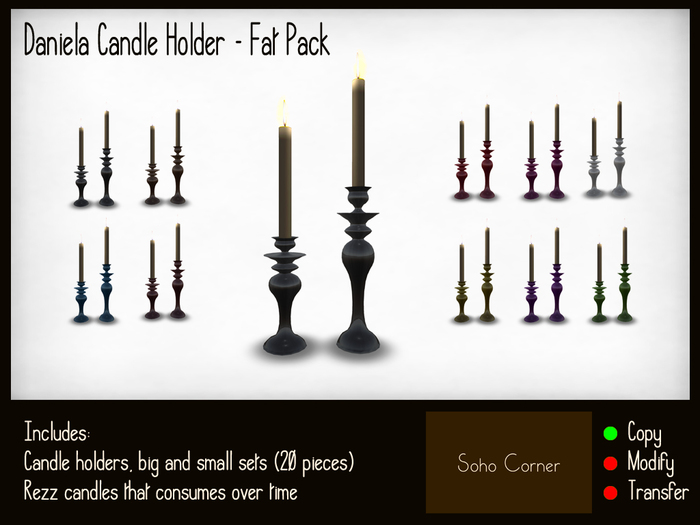 Daniela Candle Holder Set - Fat Pack