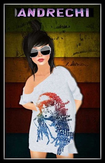 "=AnDreChi=" Mesh Shoulder Sweater Rasta