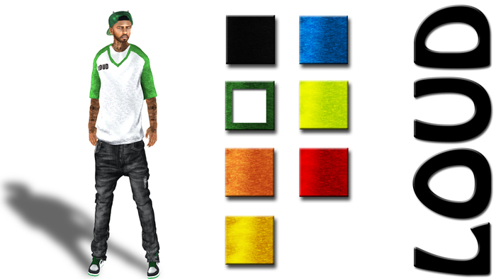 LOUD Baseball Tee Green