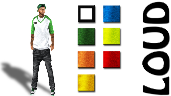 LOUD Baseball Tee Black