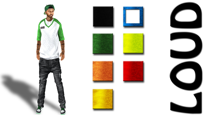 LOUD Baseball Tee Blue