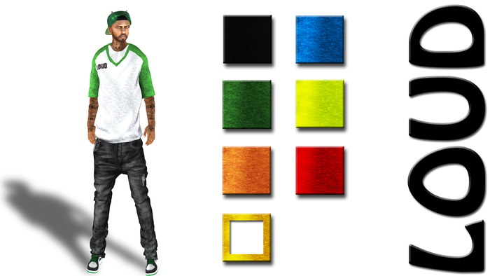 LOUD Baseball Tee Yellow