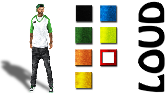 LOUD Baseball Tee Red