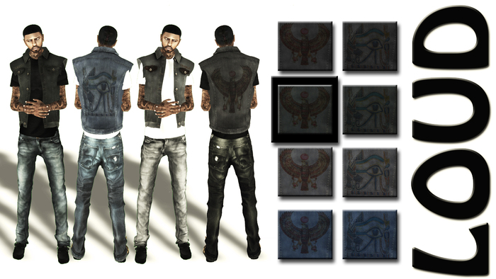 LOUD True Eagle Dirty Denim Vest