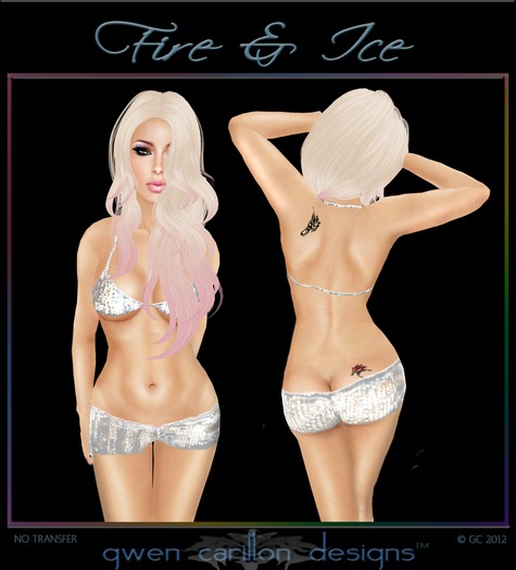 GCD - Fire & Ice Silver Sequin Top and Shorts