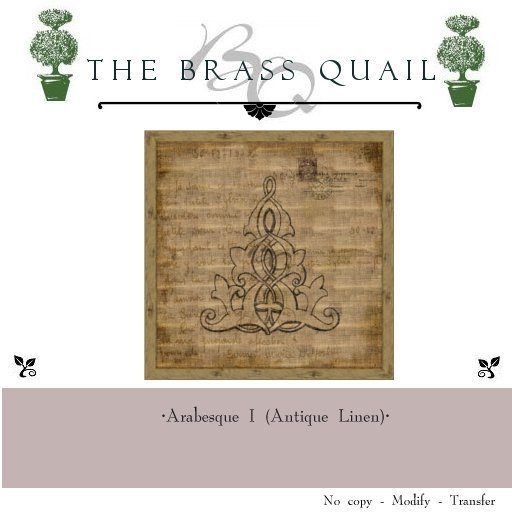 · Arabesque I (Antique Linen) ·