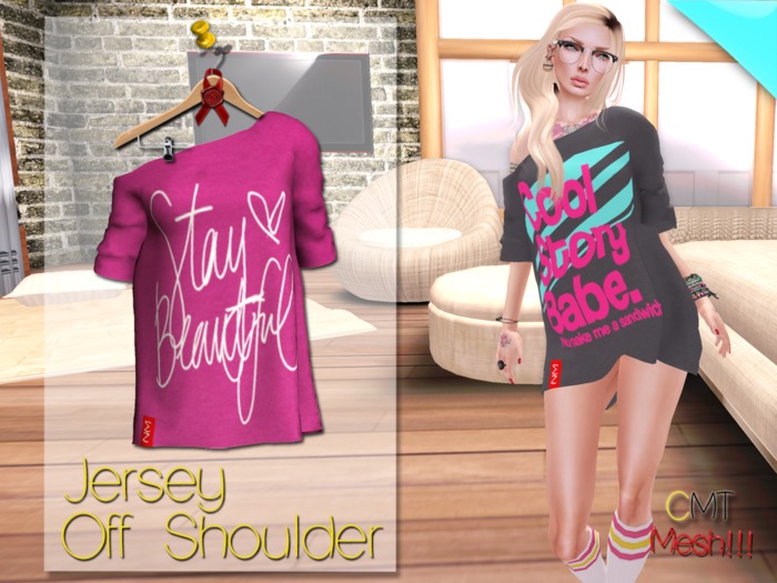 .::[NerdMonkey*Clothes]::. [Jersey Off Shoulder Beautiful] 